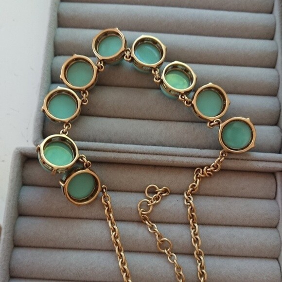 J. CREW turquoise glass chocker necklace - Picture 5 of 7